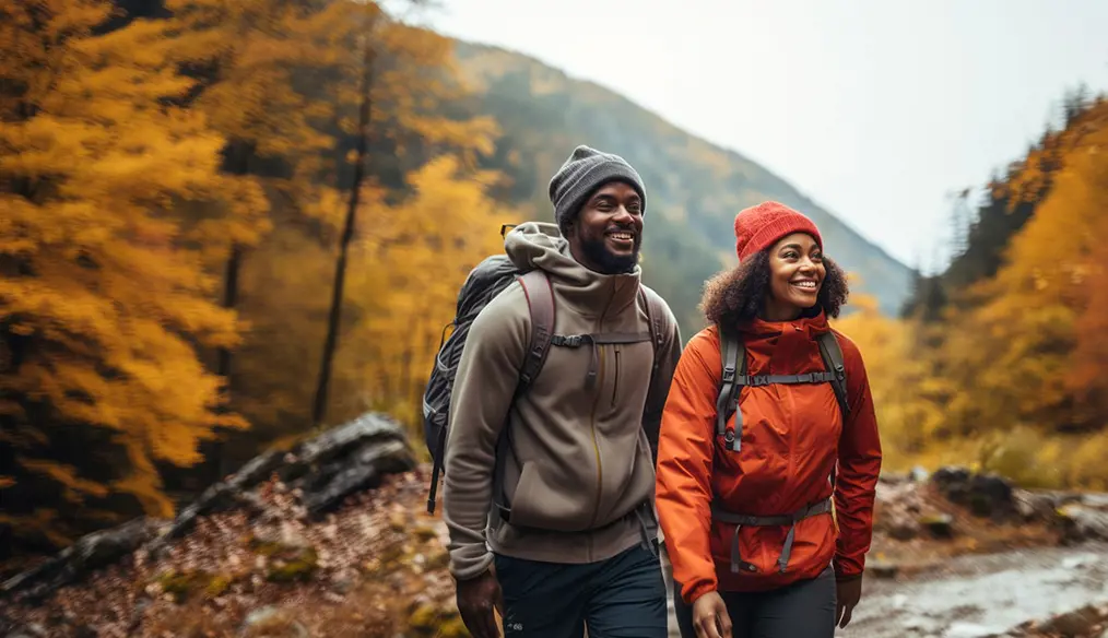 couple hiking together