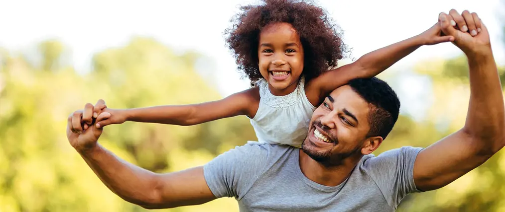 Father and daughter enjoying time together