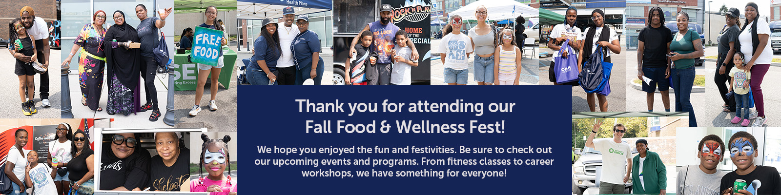 various attendees at the Fall Fest event